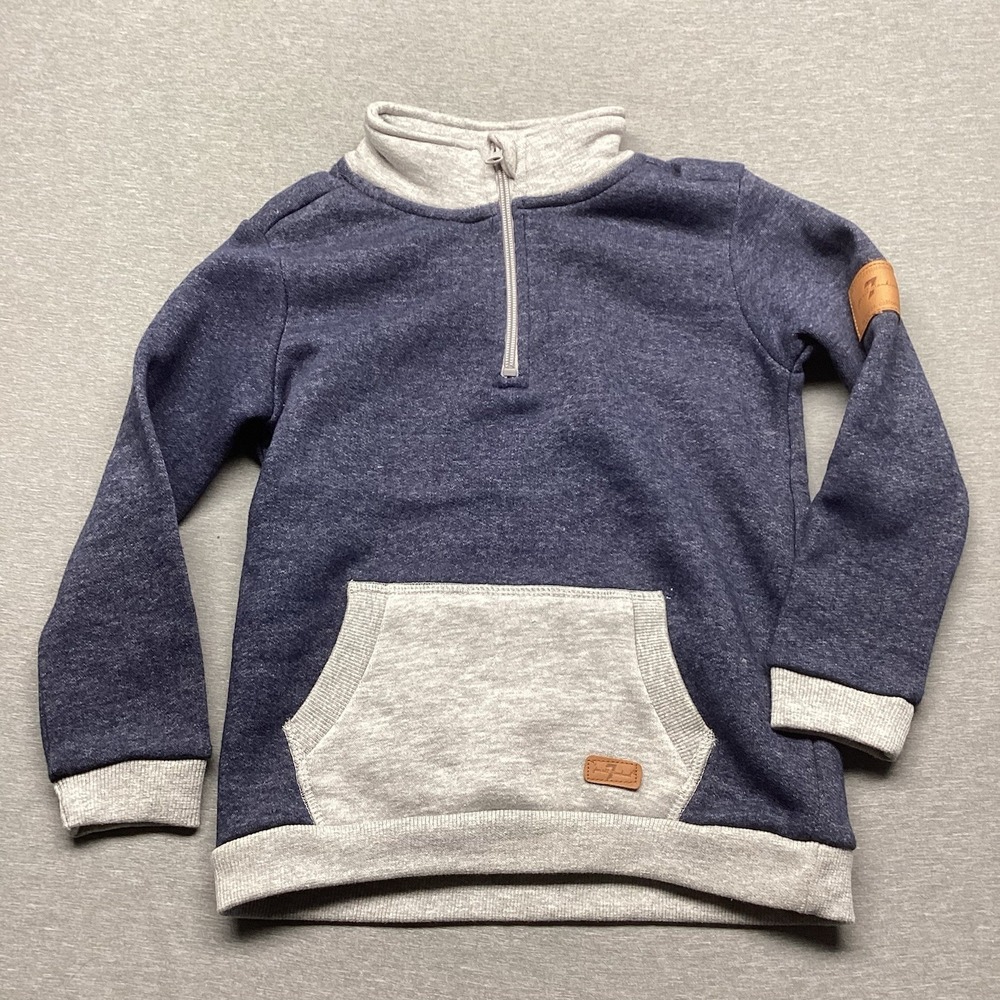 Seven7 Toddler 1/4 Zip Fleece Size 4t Blue & Gray